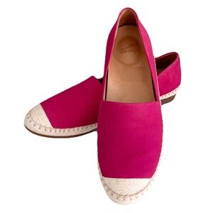 Dansko Raspberry Fuchsia Pink Nubuck Leather ‘Lesley’ Espadrille Flats, Size 39